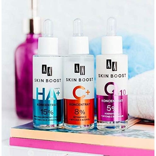 اي اي سكن بووست سي+ تركيز ٨٪ فيتامين سي مركز وخلاصة الأكيلورا | ٣٠ مل